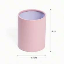 Caja Redonda De Arreglo Floral, Pequeño Cubo De Flores Portátil, Adecuado Para Caja De Regalo, Entrega De Floristería, Envoltura De Regalo - Rosa - Ver 3