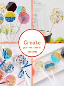 1 件 12 腔棒棒糖和 396 腔巧克力模具,烘焙工具 Diy 餅乾和蛋糕矽膠模具 - 粉色 - 查看 3