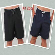 Men Shorts - 藍色 - 查看 1