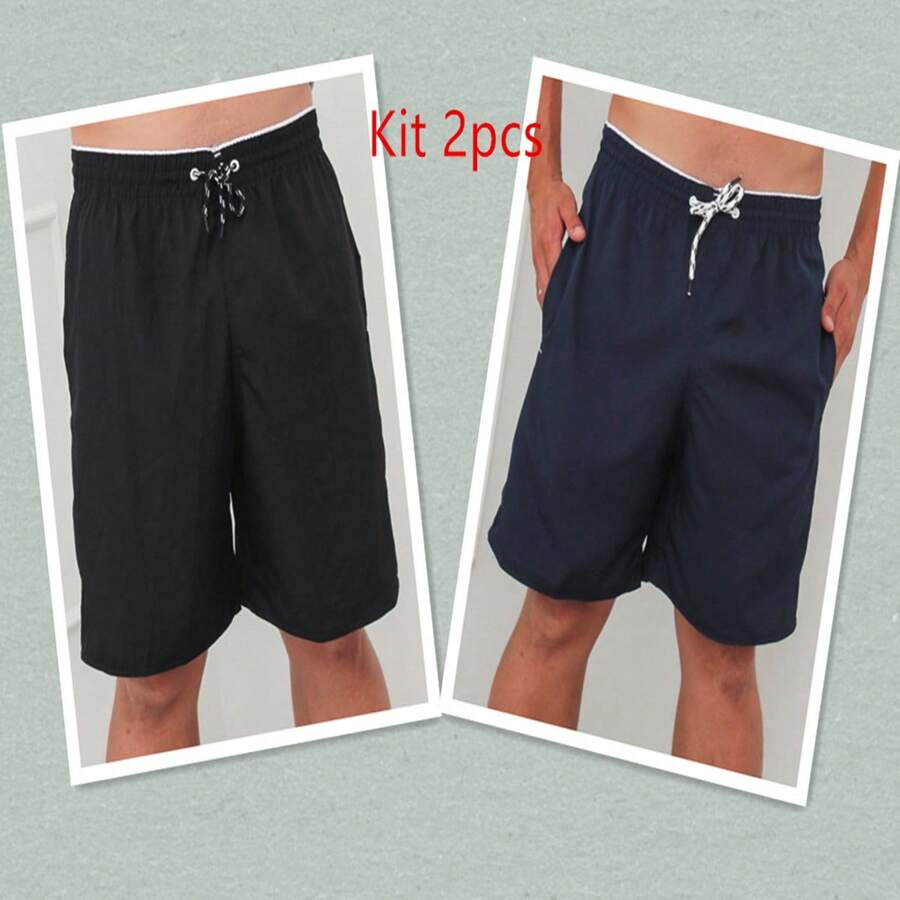 Men Shorts - 藍色 - 查看 1