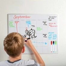 8/16 PCS magnetic dry wipe markers with thin nibs, 8-color white board markers, with rubber eraser cap, low odor white board markers, children's teacher thin dry wipe markers - Multicolor - View 5