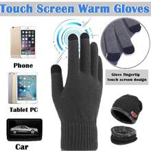 4pcs Kids Winter Knitted Hat, Scarf And Gloves Set, Warm Beanie Hat & Scarf For Children Aged 5-14 - Grey - View 7