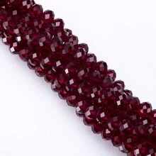 60 颗 8 毫米多面水晶珠，透明红色，适用于 DIY 手链、项链、耳环首饰制作 - 酒紅色 - 查看 2