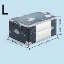 5pcs/1pc 带手柄的被子收纳袋，多功能防尘袋，衣物分隔收纳盒 [米色/海军蓝，多种颜色] 装饰 秋季装饰 节日装饰 房间装饰 家居装饰 秋季装饰 卧室装饰 - 藏蓝色 - 查看 5