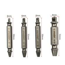 4入組hss雙頭螺絲拔器套裝,螺絲螺栓螺母拆卸工具,六角柄可配合各種鑽頭使用 - 黑色 - 查看 5