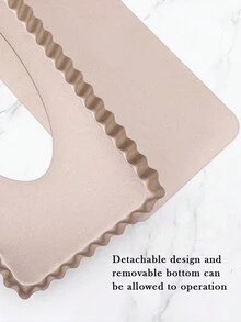 Rectangular Live Bottom Fruit Pizza Batch Lace Baking Pan 2pcs - Champagne - View 7