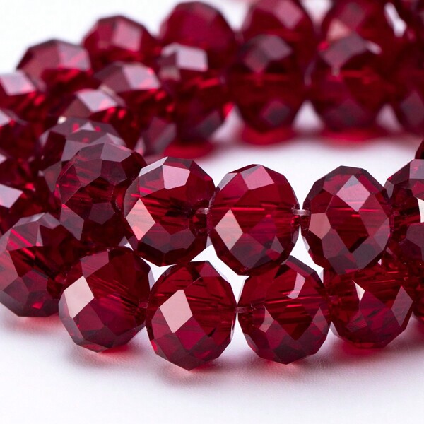 80 piezas de cuentas de vidrio facetado claro de 6 mm para hacer pulseras, collares, pendientes y joyería DIY