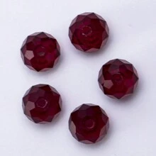 60 颗 8 毫米多面水晶珠，透明红色，适用于 DIY 手链、项链、耳环首饰制作 - 酒紅色 - 查看 10