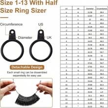 8入組/12入組戒指尺寸測量工具組,包含橡膠錘、紫砂刀、拋光布、尺寸棒、顏色隨機。適用於diy眾多尺寸的美麗戒指 - 彩色 - 查看 10