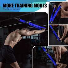 6-hole Triceps Rope Cable Attachment With Handle, Greater Range Of Motion For Triceps Pull Down, Sit Ups, Face Pull And Other Workouts In Professional Gyms - Blue - View 6