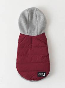 Pet Dog Warm Hooded Sweater Vest, Autumn And Winter Fashion Thickening Jacket For Small And Medium Dogs - Red - View 2