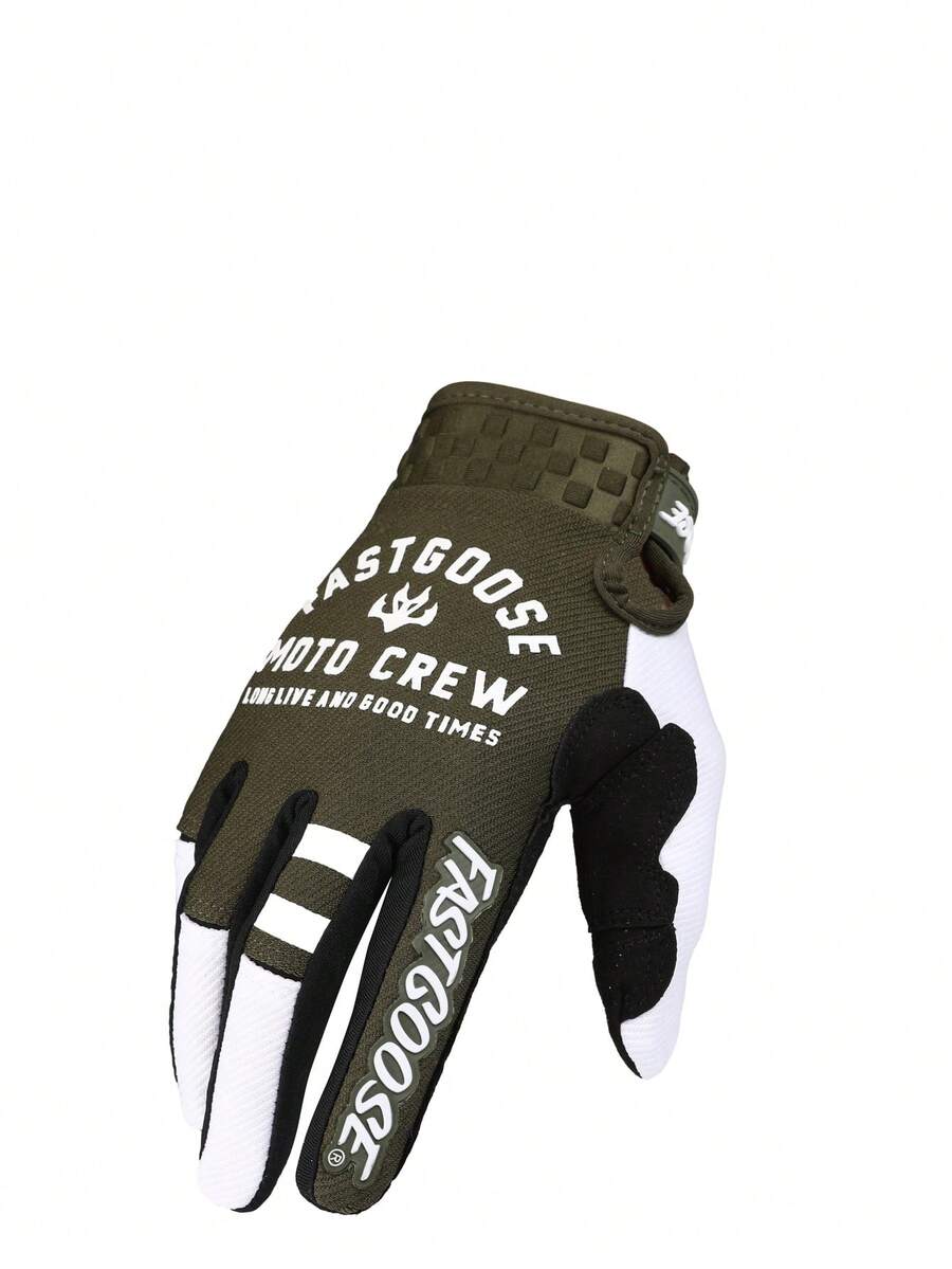 Guantes De Motocross Fastgoose Con Pantalla Táctil De Color Verde - Verde - Ver 1