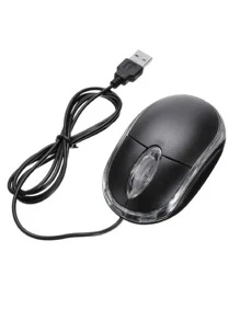 Tiger  Mini Mouse Com Fio Usb  Para Notebook Computador - Preto - Visão 1