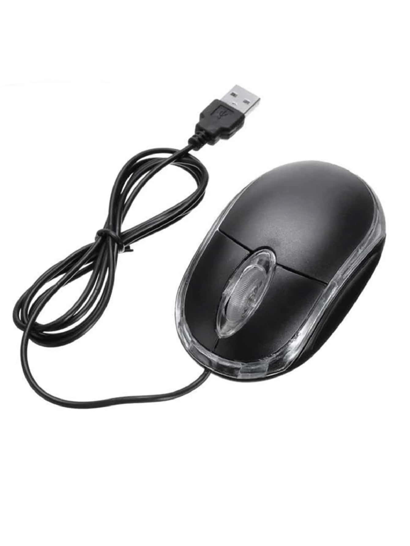 Tiger  Mini Mouse Com Fio Usb  Para Notebook Computador - Preto - Visão 1