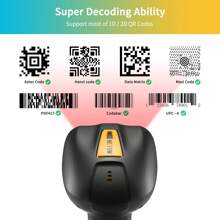 Netum 升級版 Qr 工業無線條碼掃描器,帶充電底座,無線 2d 1d 條碼讀取器 2600mah 防摔保護 防震防塵 免提 適用於 Windows Android Ios (nt-1200) - 藍色 - 查看 2