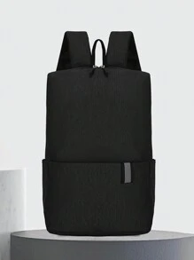 HOVI'S 運動健身房收納袋運動包1入組書包男性初中學生中學大容量大學學生中間學校學生電腦男孩後背包女孩男士後背包返校包 - 黑色 - 查看 1