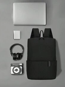 HOVI'S 運動健身房收納袋運動包1入組書包男性初中學生中學大容量大學學生中間學校學生電腦男孩後背包女孩男士後背包返校包 - 黑色 - 查看 3