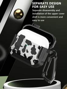 Armor Camouflage Print Shockproof TPU Earphone Case Compatible With Apple 1/2/3/Pro2 - Black and White - View 6