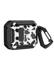 Armor Camouflage Print Shockproof TPU Earphone Case Compatible With Apple 1/2/3/Pro2 - Black and White - View 2