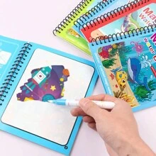 Magisches Wassermalb­uch Spielzeug mit verschiedene Th­emen, wiederverwendbares Malbuch mit Wass­erfarben, Frühförderungs­spielzeug für Schule, Schulbedarf