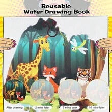 Magisches Wassermalb­uch Spielzeug mit verschiedene Th­emen, wiederverwendbares Malbuch mit Wass­erfarben, Frühförderungs­spielzeug für Schule, Schulbedarf