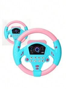 1pc Suction Cup Large Music 360° Rotation Toy Steering Wheel For Kids Pretend Play - Yellow - View 9