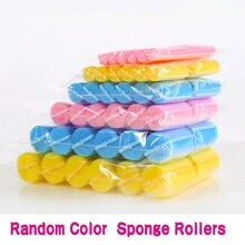 56pcs Random Colors Foam Sponge Hair Rollers Soft Sleeping Hair Curler Assorted Sizes Flexible Hair Styling Sponge Curler - Multicolor - View 3