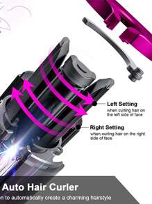 Curling Iron,Portable Black Usb Hair Curler Roller Hair Iron Curling Wand For All Hair Types - Red - View 11