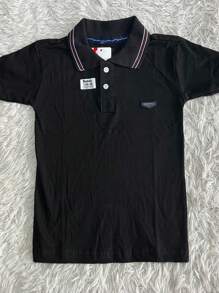 Young Boys Polo Shirts - 黑色 - 查看 2