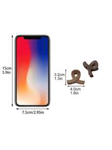 5件/套 4厘米 棕色交叉发夹 休闲爪夹 发夹 发夹 发夹 发夹 接发夹 秋冬发饰 女士度假装 - 彩色 - 查看 5