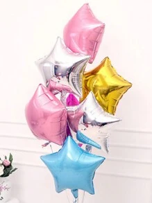2入組/套星形和心形氣球,適用於生日、婚禮、派對裝飾