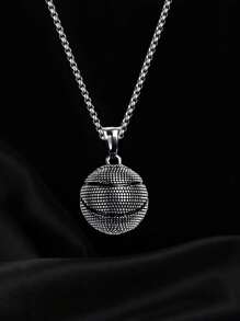 Collier En Acier Inoxydable Avec Pendentif De Basket-ball Pour Homme, Collier De Sport De Style Vintage Pour Les Amoureux Du Basket-ball