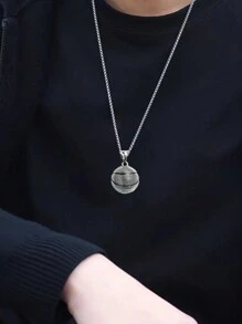 Collier En Acier Inoxydable Avec Pendentif De Basket-ball Pour Homme, Collier De Sport De Style Vintage Pour Les Amoureux Du Basket-ball