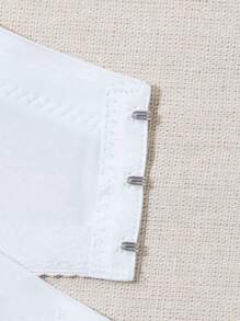 1入超大尺寸純色超薄彈性鋼圈胸罩 - 簡約舒適，適用於日常穿著 - 白色 - 查看 8