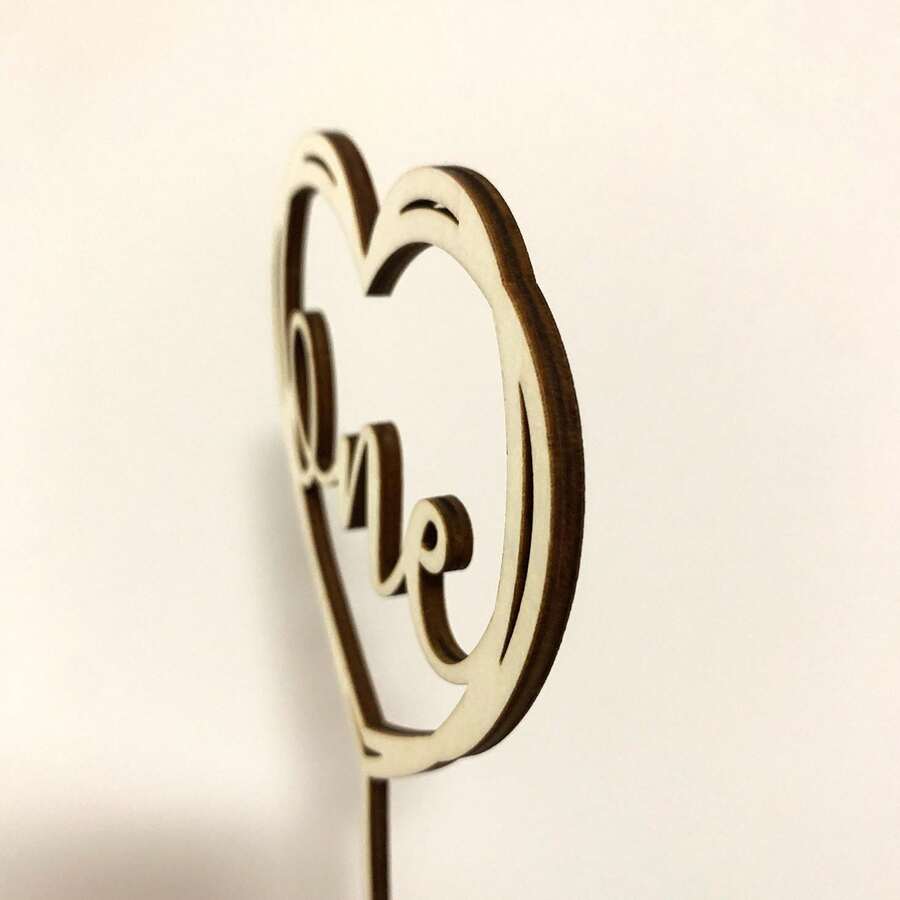 Wooden Cake Topper For 1st Birthday, First Birthday Cake Topper For