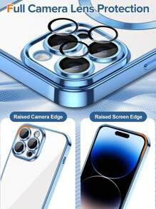 1 pièce Coque de téléphone magnétique électrolytique complètement enveloppée avec miroir, compatible avec iPhone 11, 15 Pro Max, 14 Pro Max
