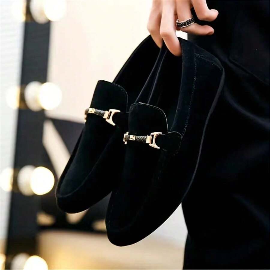 1對時尚男士樂福鞋 - 黑色 - 查看 1