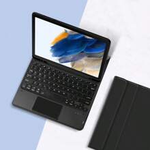 阿拉伯文觸控板鍵盤保護套,適用於三星galaxy Tab A8 10.5英寸x200 X205 X205c平板電腦,磁性分離智能觸控板鍵盤,超薄設計 - 黑色-阿拉伯語佈局 - 查看 7