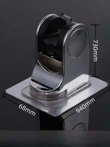 免打孔浴室神器,通用花灑頭、壁掛式花灑頭、雨淋式吊噴花灑套裝、底座固定 - 銀色 - 查看 10