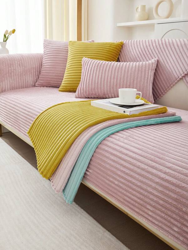 1 pezzo Copridivano in peluche di lusso nordico, adatto per poltrone singole, divani a 2-3-4 posti e divani modulari, adatto per decorazione di salotto, camera da letto, ufficio, per tutte le stagioni