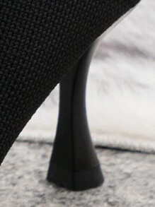 女款中筒靴,大尺碼高跟短靴,鞋面帶襪筒