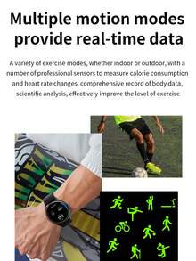 1.43 Inch Smart Watch Sports Watch Heart Rate Monitor Blood Pressure Smart Bracelet for Android IOS For Men Women - Black - View 8