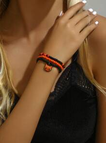 3 Cái/bộ Vòng Tay Đính Cườm Dễ Thương Với Các Chi Tiết Trang Trí Cho Mèo, Thích Hợp Cho Phụ Nữ Đeo Hàng Ngày - Nhiều màu - Xem 2