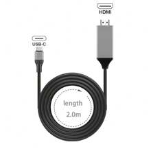 Cable Para Conectar Celular A Pantalla, Tipo-C a hDTV 4K - Negro - Ver 4