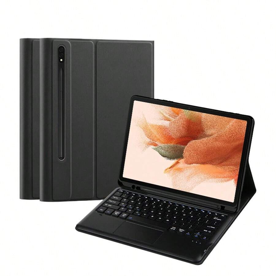 Arabic TrackPad Keyboard Case Book Cover Compatible With Samsung Galaxy