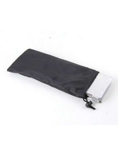 10pcs Outdoor Camping Stove Windshield, Lightweight Foldable Aluminum Alloy Windscreen With Pegs And Storage Bag, Kitchen Stuff