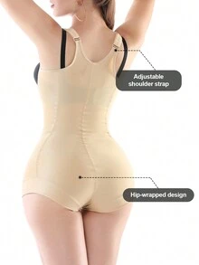 Định Hình Cơ Thể Áo liền quần chặt Với Kiểm soát bụng Và Nâng mông - Màu be - Xem 5