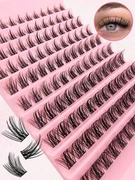 120Pcs C Curl Individual Cluster Lashes DIY Segmented Individual False Eyelashes Spikes Individual Eyelash Extensionslash Clusters,Eyelash Clusters,Individual Eyelashes,Lashes,Fake Lashes
