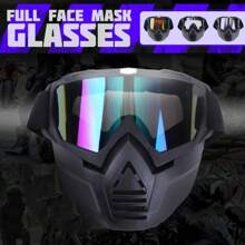 可拆卸摩托車頭盔開放式半面罩 - 均碼 - 查看 11