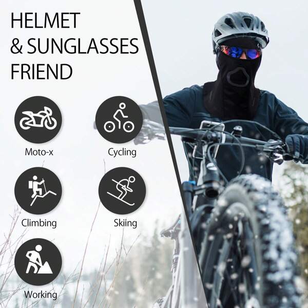 Adjustable Ski Mask Black SHEIN EUR